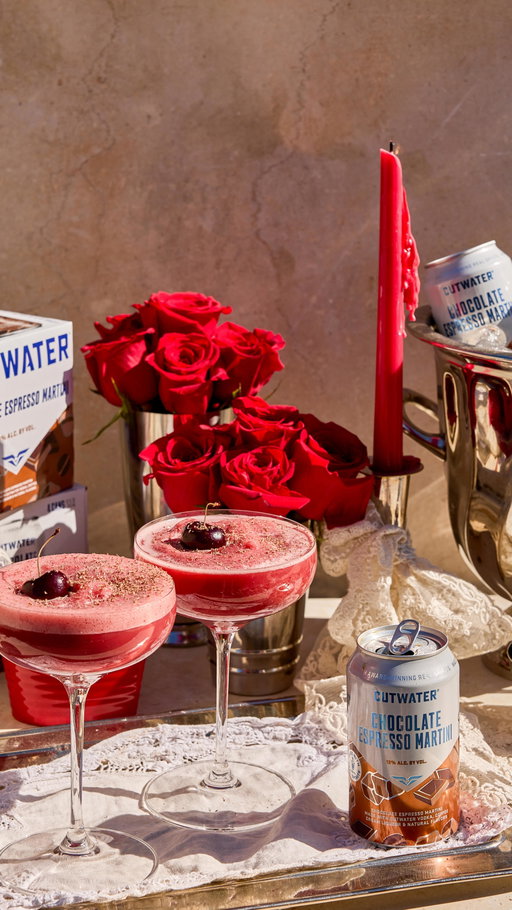 #ad Roses are cute. Chocolate is sweet. But the gift that keeps on giving? @cutwaterspirits Limited Time Only Chocolate Espresso Martini 🍫🍒

If you’re setting your Valentine’s or Galentine’s table, this one needs to be on the menu: a Frozen Cherry Chocolate Espresso Martini ❄️🍸 Here’s how to make it at home:

Serves two!
Ingredients
·  1 can Cutwater Chocolate Espresso Martini
·  1 cup frozen cherries
·  1 to 1½ cups crushed ice (start with 1 cup, add more if needed)
Optional but fun
·  Chocolate syrup for the glass
·  Grated dark chocolate or cocoa powder for garnish

Instructions
·  Add the frozen cherries to your blender first.
·  Pour in the entire can of Cutwater Chocolate Espresso Martini.
·  Add 1 cup of crushed ice.
·  Blend on high until thick, smooth, and slushy.
Check texture:
·  Too thin? Add more crushed ice, ¼ cup at a time.
·  Too thick? Add a splash more Cutwater.

To serve pour into your coupe glasses and garnish with a cherry on top and/or chocolate shavings!

Honestly, my favorite kind of gift is the one that comes in a glass… made for me and enjoyed with the people I love
 
#RealCocktails #PerfectlyMixed