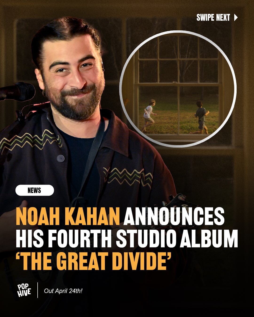 Noah Kahan will release his new album, ‘The Great Divide,’ on April 24th ❕ 🙌

Hive, are you ready for new music from Noah Khan ❔ 👀