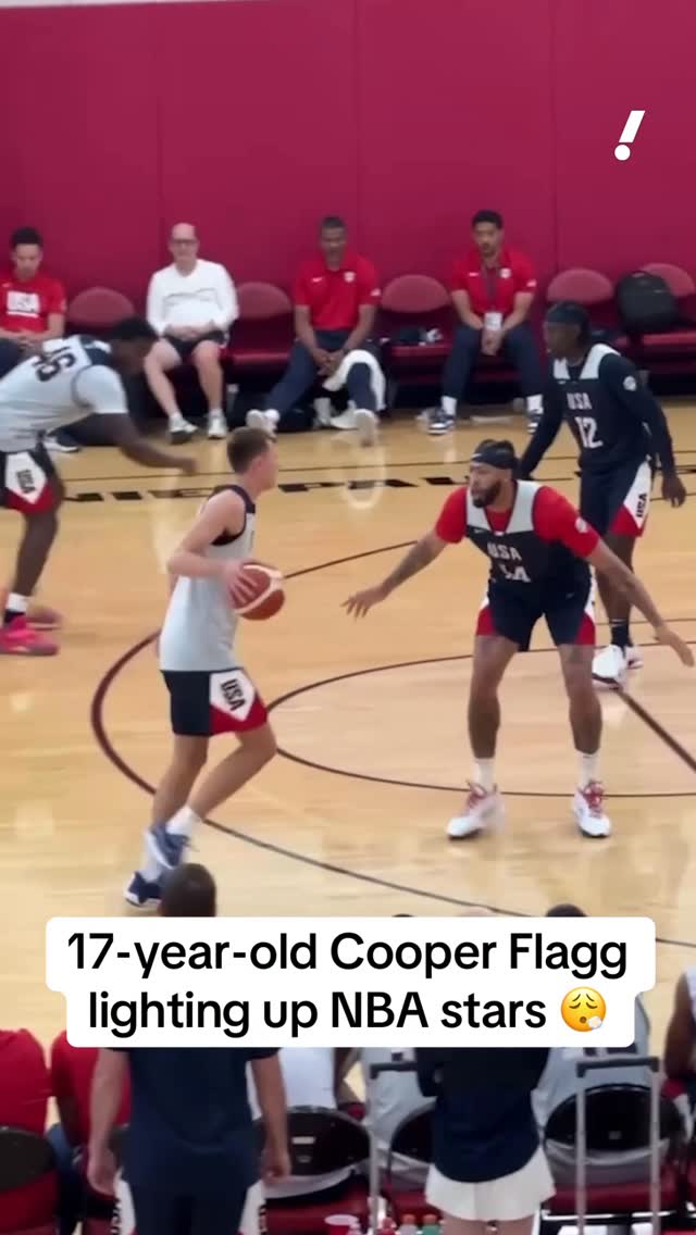Throwback to Cooper Flagg in a 2024 Team USA scrimmage in Las Vegas 🔥