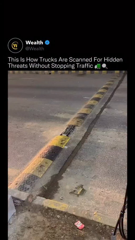 Most people never realize how much can be hidden underneath a vehicle until technology exposes it. ⚡️ 🧠

This system uses an under-vehicle surveillance scanner embedded directly into the roadway, capturing high-resolution images of axles, frames, tanks, and compartments as trucks drive over it. Cameras positioned below the surface scan in real time, while software stitches the footage together and flags anomalies that do not match a normal vehicle profile.

Security teams can instantly inspect the undercarriage on a monitor, compare it against reference data, and identify suspicious objects like concealed packages, structural modifications, or foreign attachments. What once required mirrors, manual checks, and long delays is now done digitally, accurately, and at scale.

It is a perfect example of how environment-specific technology quietly reshapes safety, speed, and detection in modern infrastructure 🛡️💻

Love Technology? Follow @Wealth 🌟

Media: @gtechinternational 

#technology #security #engineering #innovation #infrastructure