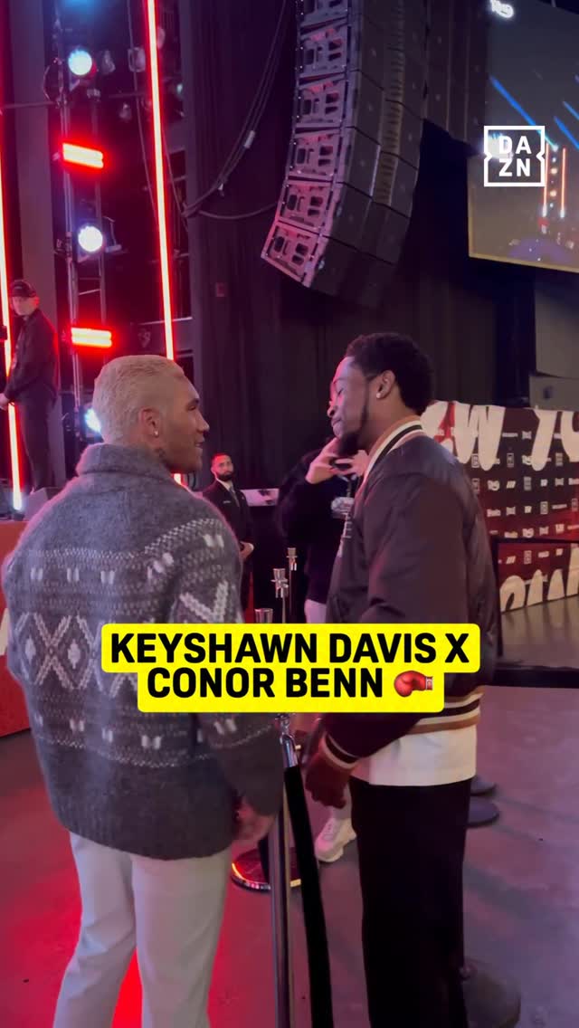 What are they saying 🤔 @keyshawndavis x @conorbennofficial 🔥

🎟️ Buy #RING6 | Teofimo Lopez vs Shakur Stevenson | Jan 31 | Exclusively on DAZN | @ringmagazine 🤳
