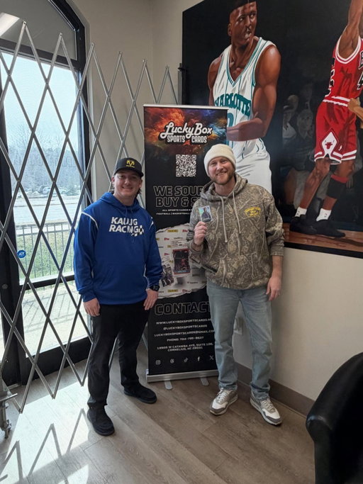 Great time opening some trading cards with @coleswindell  today. Thanks @luckyboxsportscards for the hospitality and awesome store. Welcome to Bean Nation Cole!