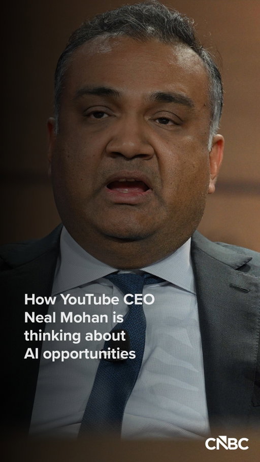 "We are in an incredibly transformational time," says YouTube CEO Neal Mohan — as AI unlocks powerful new tools that help creators make better content, faster, and turn big ideas into reality, responsibly.

Tap the link in our bio for more exclusive insights and to explore the leaders featured on this season of CNBC Leaders Playbook.