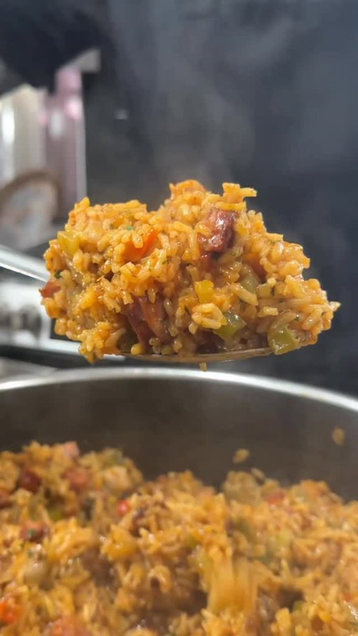 If comfort food had a greatest hits list, this would be on it. Chicken & sausage jambalaya — rich, smoky, and done right! This is exactly how I make it at my restaurant!

Save this recipe. I promise you’ll use it!

Shopping List:
1 lb boneless skinless chicken thighs
12 oz smoked andouille sausage
1 onion
1 red and green bell pepper
2-3 ribs of celery
1/4 cup chopped green onion
2-4 cloves of garlic
1.5 cups long grain white rice
3 cups chicken stock
Cajun seasoning
AP Seasoning, Smoked Paprika, Chicken Bouillon
Cayenne pepper to taste (for spice)
Parsley

Total cook time is about 25 minutes (covered and on low)

Should you wash your rice? Yes.. but it’s optional

Why rinsing helps:
* Prevents the jambalaya from turning gummy or gluey
* Keeps the grains distinct, not mushy
* Gives you that classic loose but cohesive texture

Pro Tip:
Do not skip the step where you toast the rice in the accumulated fat and flavor in the pot, prior to adding the stock! Enjoy 
#mrmakeithappen #ricerecipes #onepotmeals #jambalaya #easyrecipe
