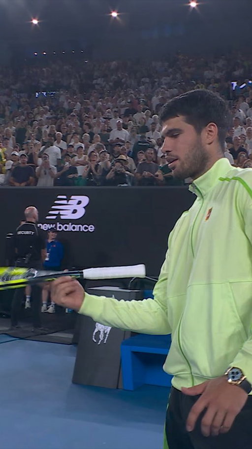 To us, he's the king of racquet tricks. @carlitosalcarazz @yoproau #AO26 #yopro #alcarazbts