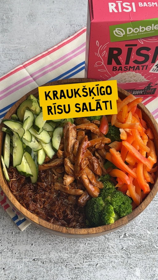 🥗 Kraukšķīgi rīsi, sulīga vista un svaigi dārzeņi – ideāla kombinācija veselīgām un krāsainām vakariņām! Ātri, gardi un pavisam vienkārši pagatavojami. Vai Tu esi pamēģinājis pagatavot kraukšķīgos rīsus? 🍚