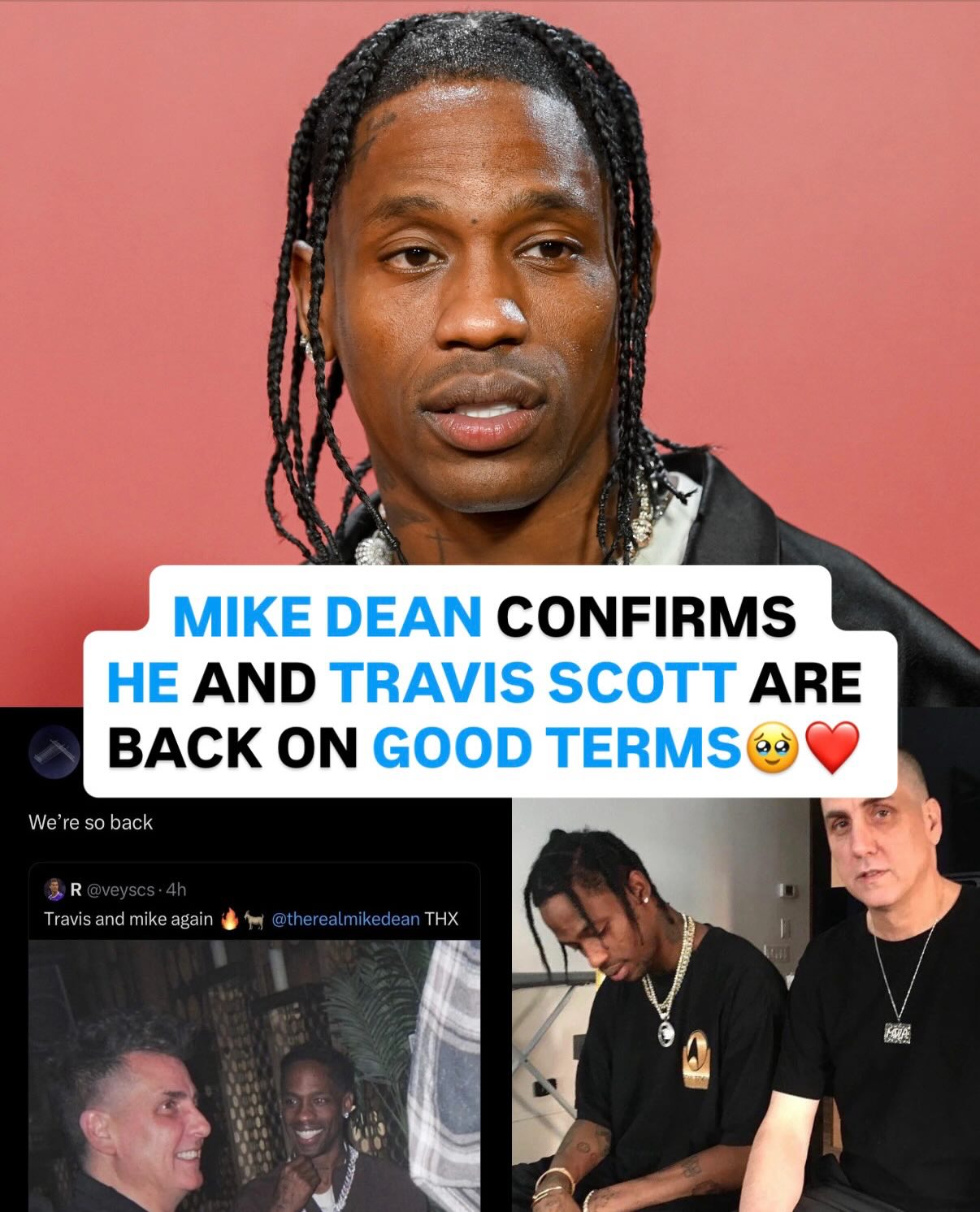The world is healing🥹❤️

Ahead of the release of JACKBOYS 2, longtime producer Mike Dean appeared to take subtle shots that fans believe were aimed at Travis Scott

On July 12, Dean posted an Instagram Story criticizing artists who yell at their engineers, writing:

“Somewhere in the world, an engineer is being yelled at… Stop being a b***h because your music is weak now.”

The post had fans immediately questioning who the message was directed at. Speculation intensified when Travis released JACKBOYS 2 Sunday morning and Mike Dean responded to a post about the album with a simple “LOL.”

Do you think Mike Dean will have production on Travis’s upcoming solo album?
