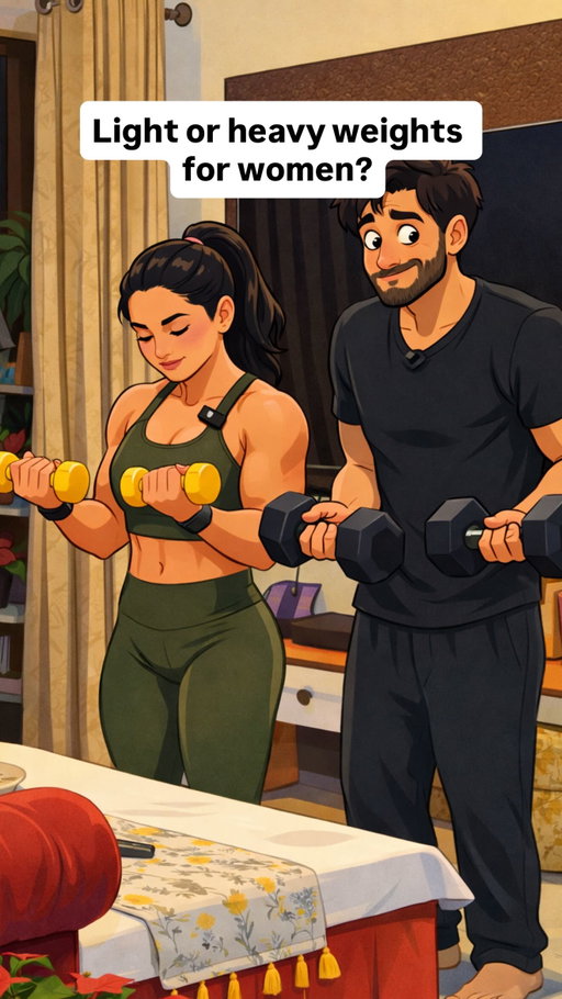 If you want toned, stop asking light vs heavy. Read this.

Toned = muscle + lower body fat.
But here’s the part most women need: how to choose the right weight without fear.

The Toned Weight Test (save this)

Pick a weight where you can do 8–12 reps and:
- Reps 1–6: controlled, confident
- Reps 7–10: you feel the burn
- Reps 11–12: you want to stop but your form stays clean

If you can do 15+ easily → it’s too light for change.
If your form breaks at rep 5 → it’s too heavy for now.

“Will I get bulky?” reality check

If you’re not eating in a big surplus and training like a bodybuilder for years… you’re not getting bulky.
What you’ll get first is: shape, posture, strength, tighter arms and legs.

Weekly plan that actually works
- 3–5 days strength training
- 7–10k steps (or 20–30 min brisk walk)
- Protein every meal
That combo beats random high-rep workouts every time.

If this helped, share it to your story with:
“I’m done being scared of weights.”