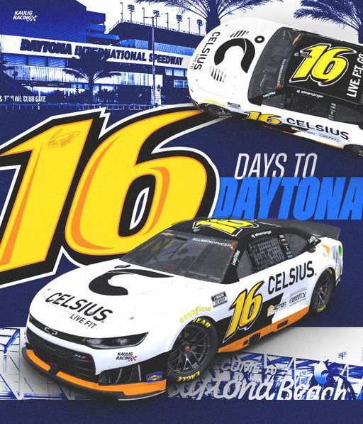 16 days until the #Daytona500 and the iconic Biffle font rides again. 🙌