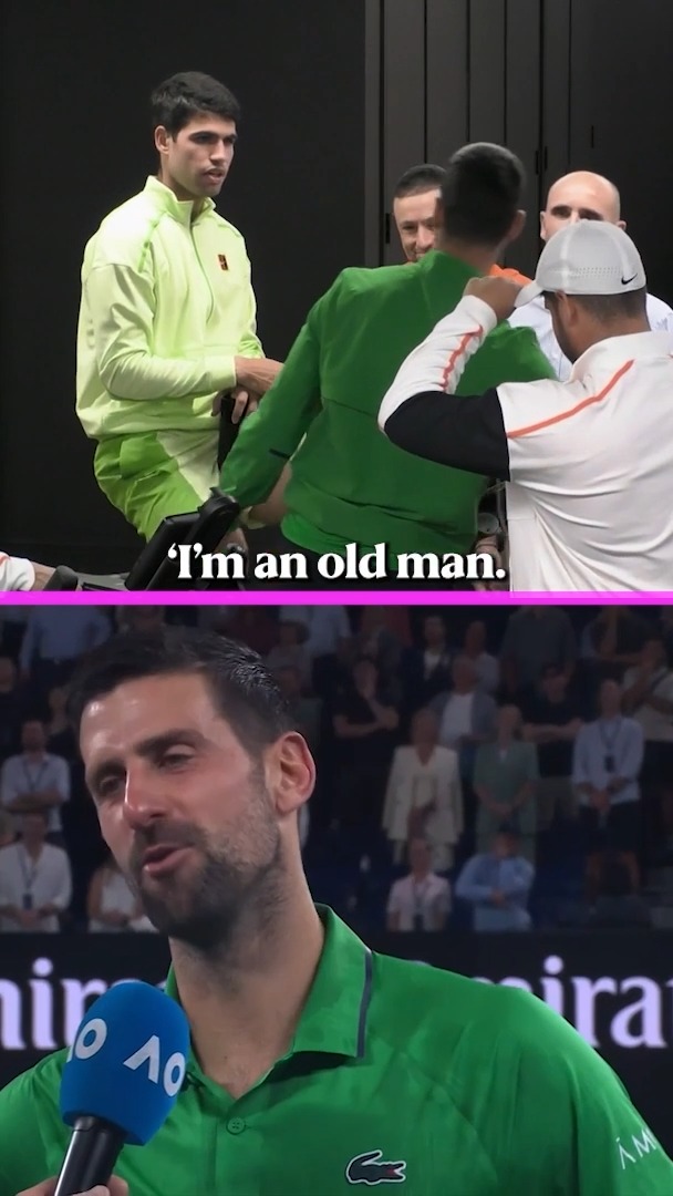 “I’m an old man” 👴

Novak Djokovic reveals what he discussed with Carlos Alcaraz ahead of his Australian Open semi-final — with the pair now set to meet in the final 🏆