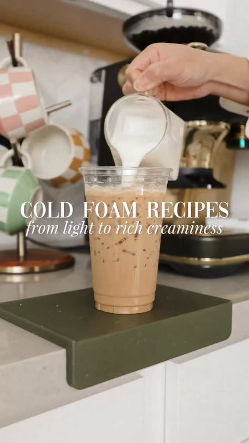 Sharing some cold foam recipes to follow depending on how thick you want your cold foam to be! ☕️ #coffeerecipe #icedlatte #icedcoffee #coffee #coffeerecipes