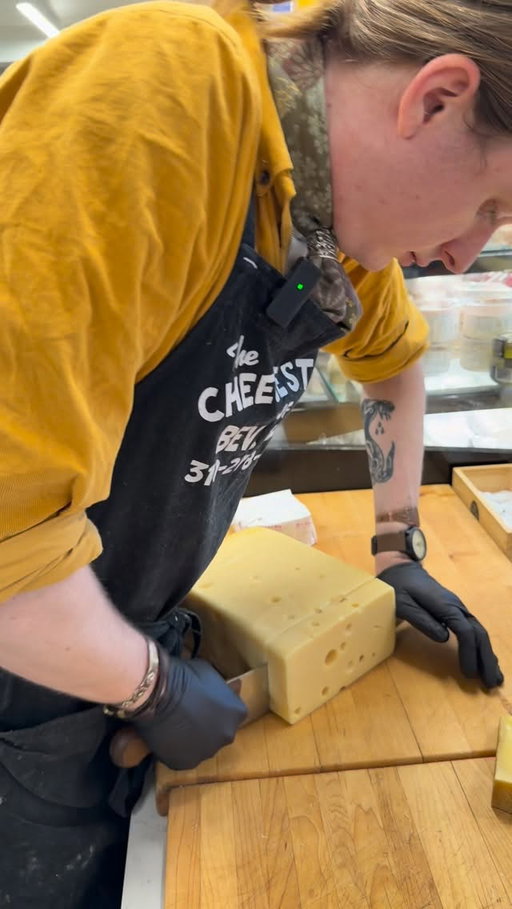 We love a good fondue. Here we’ve got some Comte and French Emmental to melt, and a little snack of old witch as a treat! Enjoy #cheesestoreofbeverlyhills #cheesestore #cheesemonger #beverlyhills