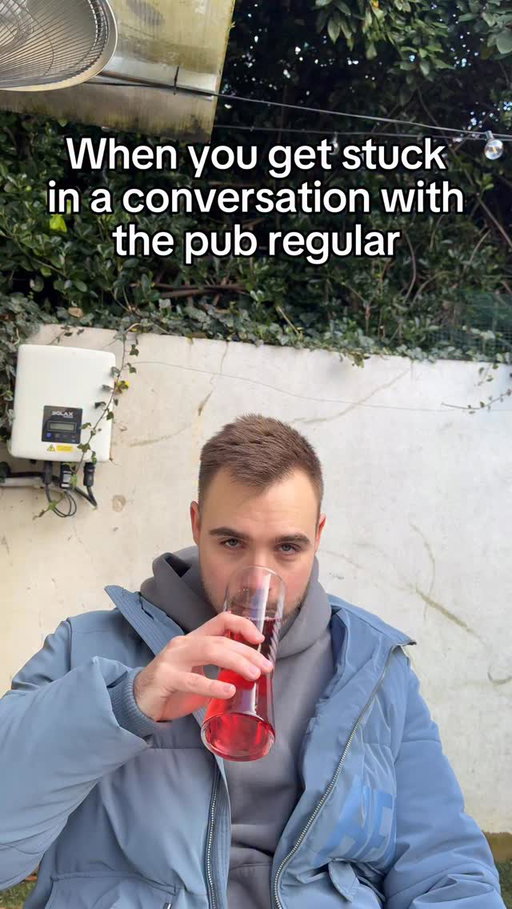 just trying to enjoy my drink mate