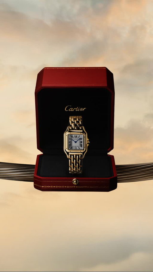 Cartier Authorized Partner | This jewelry watch evokes the powerful yet playful panther. Shop the Cartier watch collections at Lugaro.