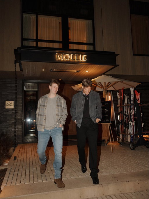 In Aspen with @paige celebrating the Men’s Winter Collection.
