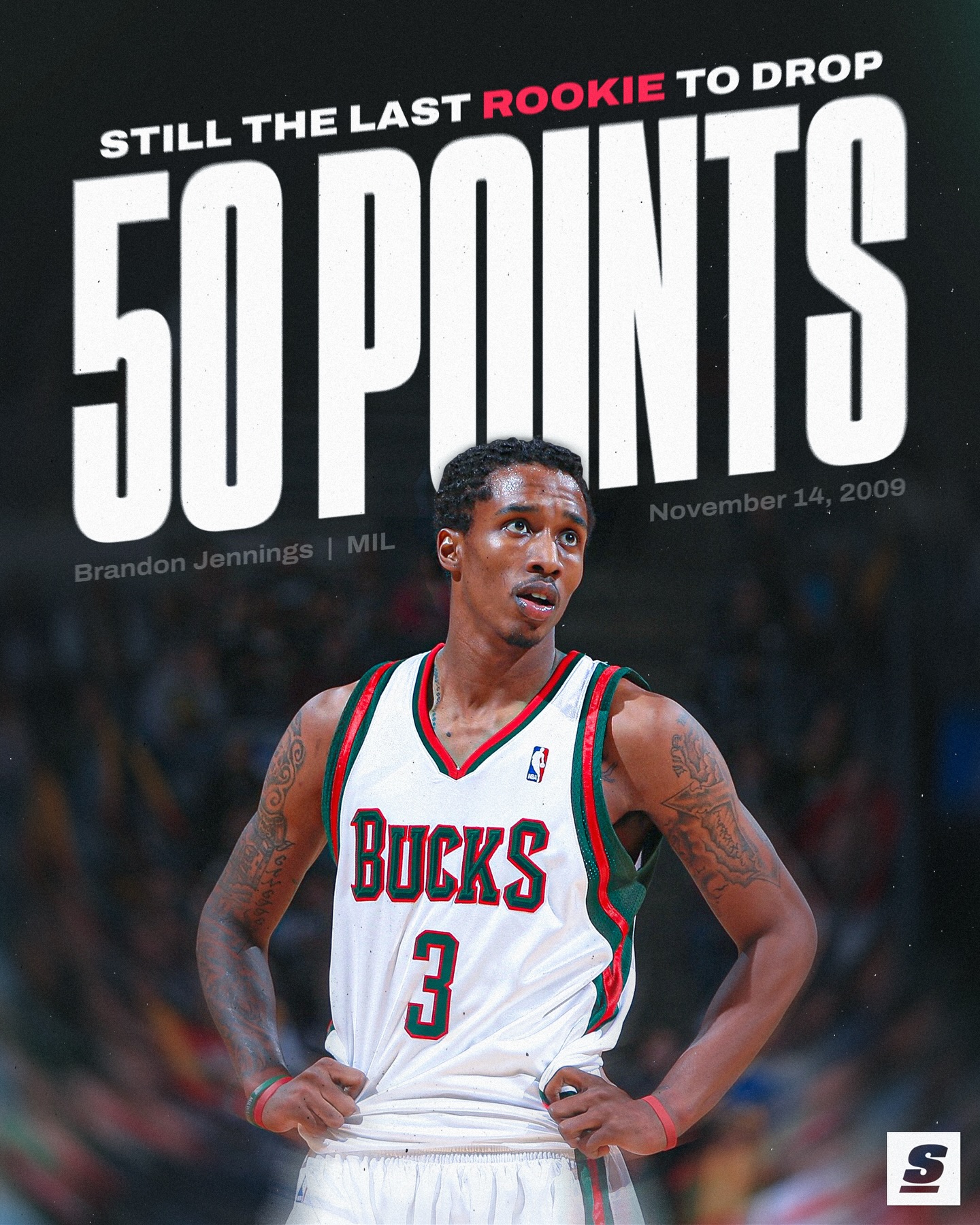 Cooper Flagg was one point shy of being the first rookie since Brandon Jennings to drop 50 points in an NBA game.
 
Where were you when Brandon Jennings dropped 55 points on Stephen Curry and the Warriors? 😱