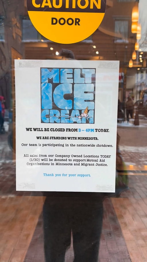 WE ARE STANDING WITH MINNESOTA.   We closed our company-owned store in Burlington, VT today from 3 – 4PM today. Our team is participating in the nationwide shutdown. All sales from our Company Owned Locations in Vermont today (1/30) will be donated to support Mutual Aid Organizations in Minnesota and Migrant Justice.   Thank you for your support.