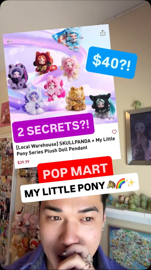 now do I get multiple sets or just stick with a few😭🐴🌈✨ 
 
 
 
 #popmart #skullpanda #mylittlepony #mylittleponyskullpanda #plushies
