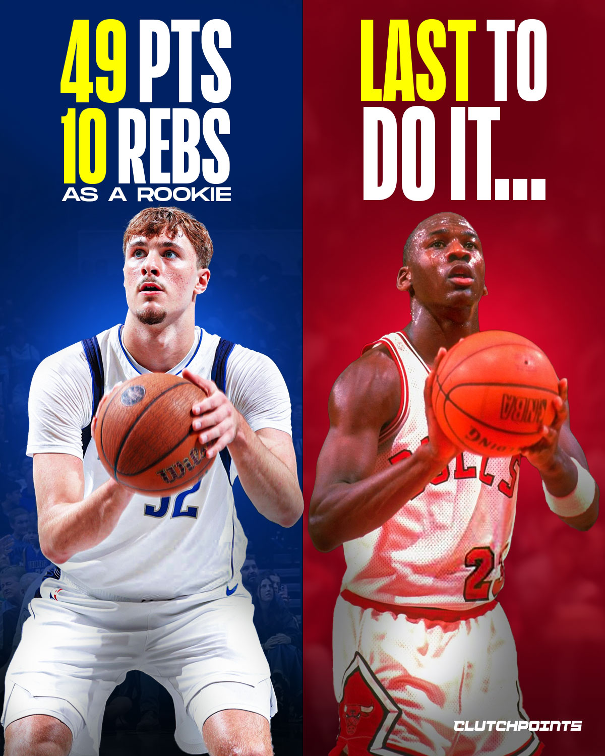 Cooper Flagg just delivered a historic performance. 🤯

He poured in a career-high 49 points and 10 rebounds, setting the NBA record for most points by a teenager. 

In the process, Flagg became the first rookie to post a 49-point, 10-rebound game since Michael Jordan in the 1984–85 season.

When your name is being mentioned next to MJ, you’re doing something special.