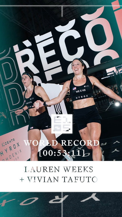 ⚡️ NEW WORLD RECORD.

LAUREN WEEKS & VIVIAN TAFUTO.
00:53:11.

ON HOME TURF.