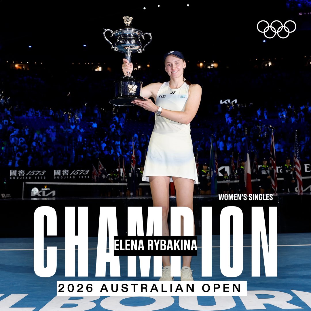 What a comeback! 🤩 Elena Rybakina is the 2026 Australian Open women's champion! 🏆

The Kazakhstani player triumphed over Aryna Sabalenka in three sets to win her first Australian Open and second Grand Slam title! 🇰🇿 👏