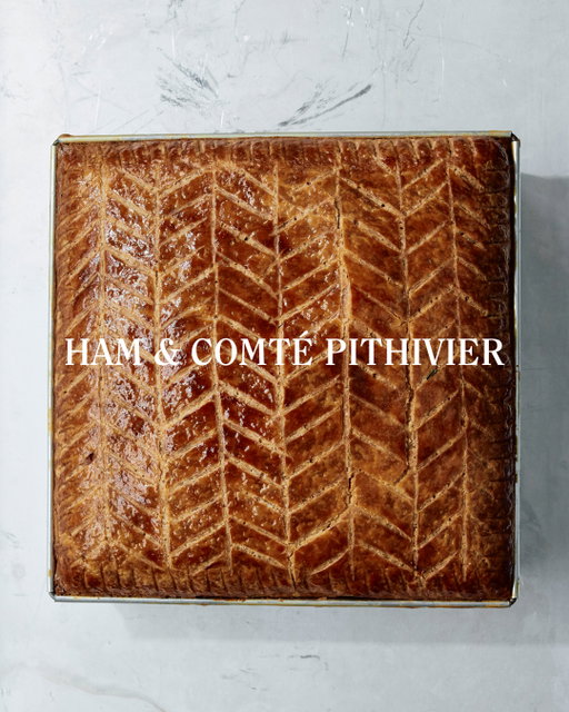 Smoked rare breed leg ham, Comté cheese, confit onion and garlic are encased in golden, flaky Pâté en Croûte pastry. Serve either at room temperature or gently warmed through, with mustard and cornichons on the side.⁠
⁠
→ Pre-order via the link in our bio.
