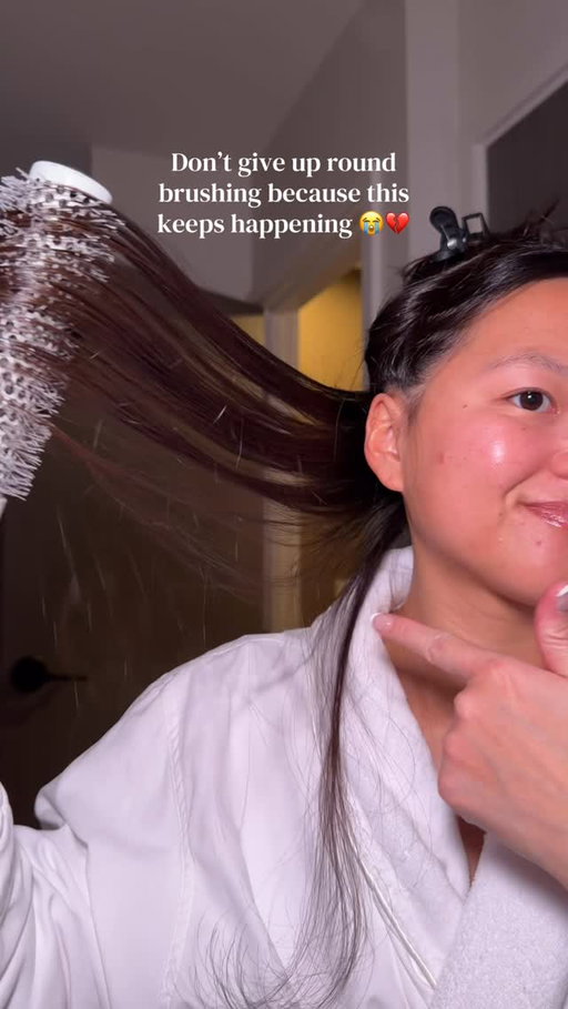 Actually…don’t give up on round brush ever 🙂‍↔️🤍🫶🏼 #hair #hairtutorial #hairhowto #hairtips #hairvideo