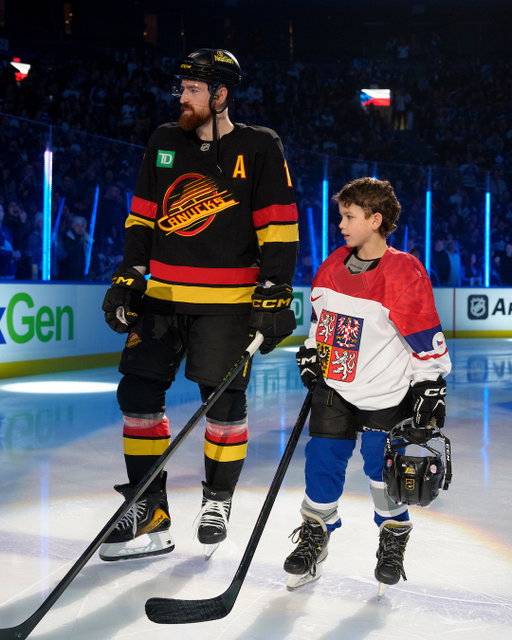 A special send-off for the Olympians.

Today, we had several minor hockey players join the starting lineup to represent the four countries and five #Canucks players participating in the 2026 Winter Olympics!