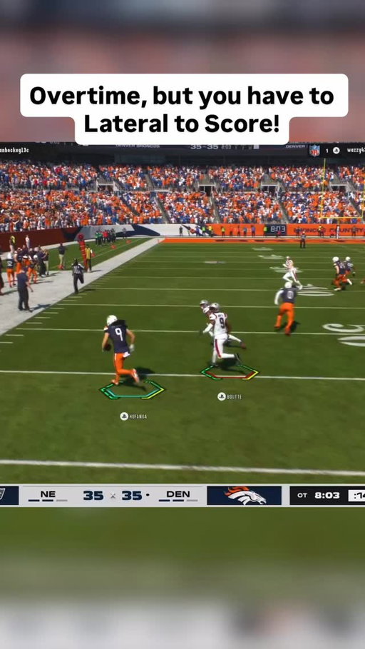 Madden Overtime, but you have to lateral to score! #madden #madden26 #gaming #thegoosetv #fyp