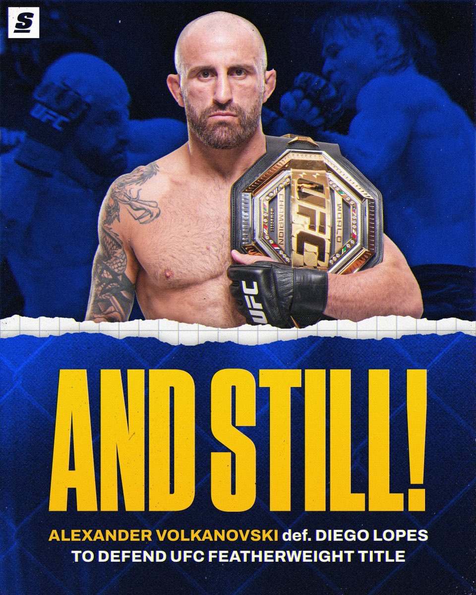 THE GREATEST FEATHERWEIGHT EVER DEFENDS HIS BELT AT HOME. 🇦🇺

VOLKANOVSKI DEFEATS DIEGO LOPES AGAIN! 🚨