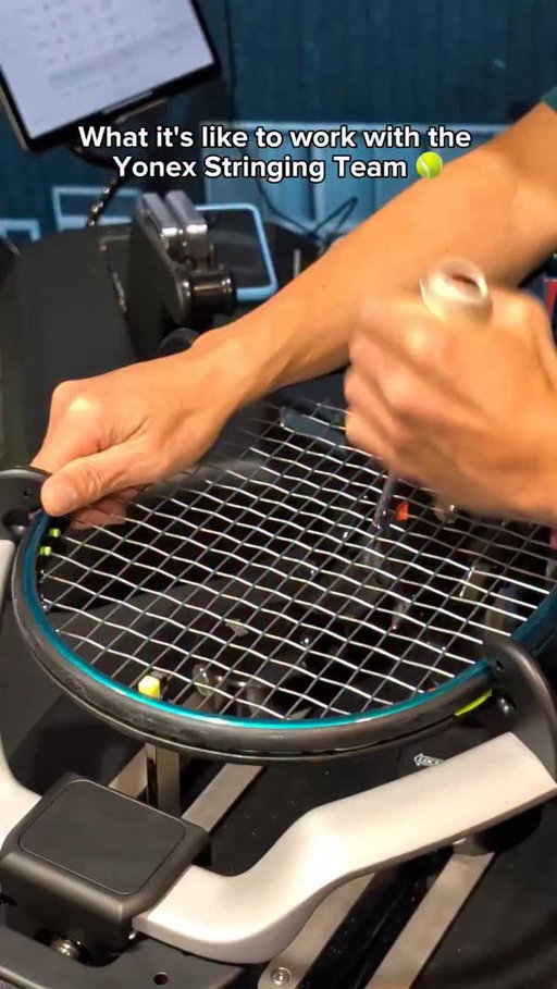 See what makes the Yonex Stringing Team tick at #AO26. #yonexBTS @yonex_tennis