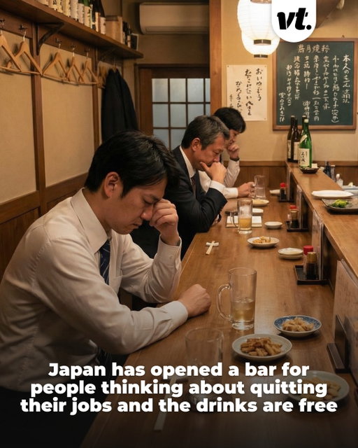 In Japan, a new kind of bar is drawing attention for flipping workplace culture on its head.

The bar is designed specifically for people who are considering leaving their jobs. Drinks are free, and the focus is not on alcohol sales but conversation. Patrons are invited to talk openly about burnout, frustration, and career doubts, while staff are trained to listen without judgement or pressure.

The idea taps into a growing reckoning in Japan around long working hours, rigid hierarchies, and the mental health toll of intense job expectations. Conversations about quitting or dissatisfaction have traditionally been stigmatised, making this kind of space unusual.

By removing the cost barrier and offering a supportive environment, the bar aims to normalise discussions about career dissatisfaction and help people reflect on what they actually want from work, even if that means starting over.