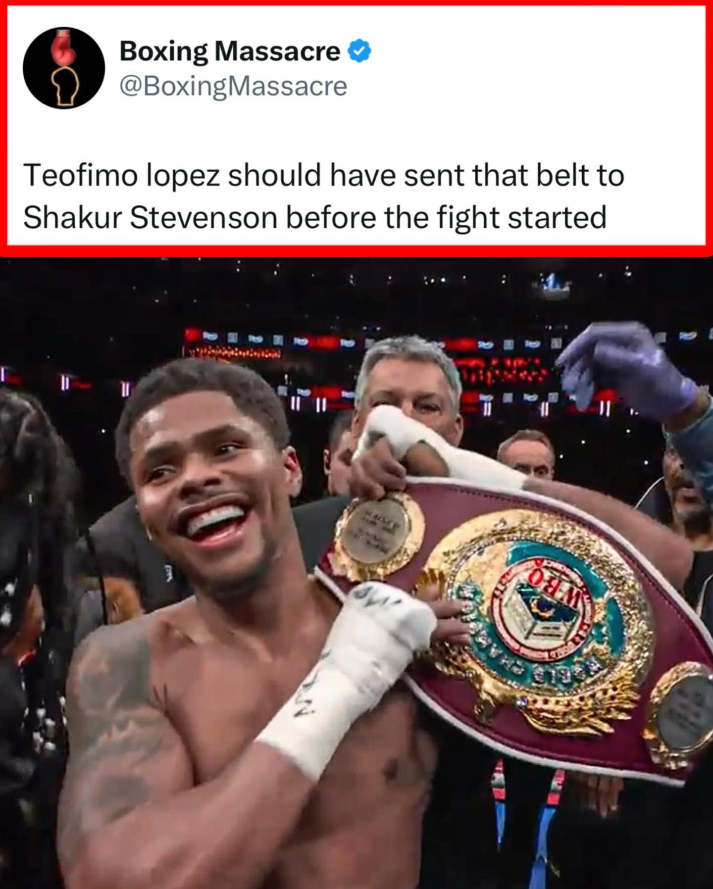 Shakur Stevenson DOMINATED Teofimo Lopez tonight 🥊

(Via: boxingmassacre/X, yassircandido2/X, hassanwells/X)