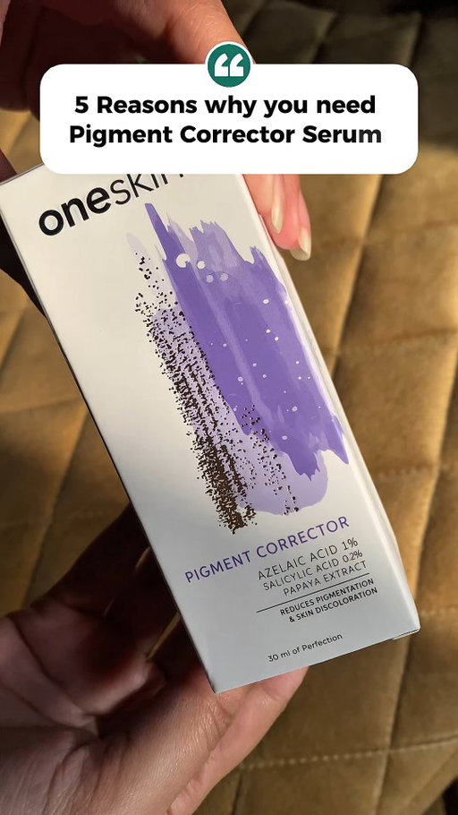Dark spots, uneven tone, hyperpigmentation — consider them handled. ✨

Our Pigment Corrector targets pigmentation, sun damage, acne marks, and dullness right at the source. It works to visibly brighten, even out your skin tone, and bring back that healthy, clear-skin glow without being harsh on your skin.

Think of it as your daily reset button for smoother, clearer, more radiant skin. Because your glow deserves to be even, effortless, and confident.

#oneskin #serums #skincare #pigmentation #azelaicacid