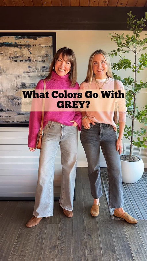 Comment SHOP for links!🔗 Must be following our account to receive this message!⚠️ Next in our series of what to wear with trending colors, we’re styling gray pants!

Instead of black, reach for gray as we slowly inch toward spring! It goes with all your winter colors and pairs so well with pastels for warmer temperatures🌸

I love my super soft light gray denim, and Julie’s darker gray jeans are only $50! So cute with all her tops. All 10 out of 10!👍🏻 We’re both 5’6 and wear a size 2/4 in jeans. 
Which is your favorite color combo??
HOW TO SHOP:🛍️
-Comment SHOP and we’ll send links to pants, tops, shoes and accessories!
-Click the link in our bio to shop our LTK
-Watch our stories for links! 

#styletips #stylingtips #fashionover40 #over50style #casualchic everyday style ideas for women over 50, styling ideas for Gray jeans, Paige denim, Quince jeans, spring transition outfits 
https://liketk.it/5PTEa