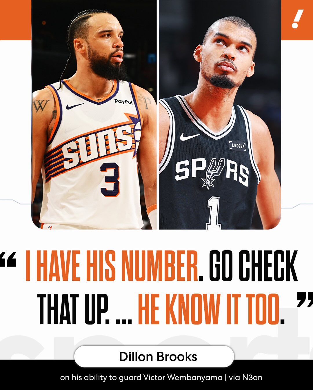 Dillon Brooks claims he’s got the answer for stopping Victor Wembanyama 👀

(via @n3onsingh)