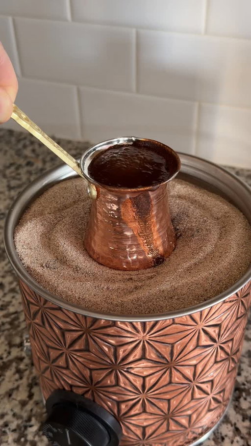 Making coffee with sand