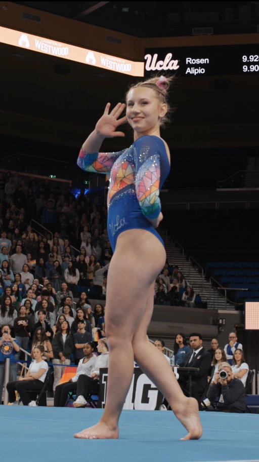 You need to watch @ashleesullivan_ hit her @britneyspears floor routine one more time. Ashlee scored a season-high 9.950! #GoBruins