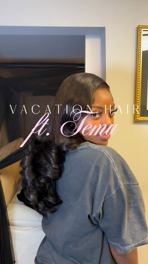 #ad Heyyy, My girls! Yall know ima always come through with the hair styles and my vacation hair turned out to be everything using this wig and an added bundle from @shoptemu ! Of course I filmed the entire tutorial for yall so you can do this at home so let me know if yall want to see it and I’ll get it up tomorrow! 🤭 
💕Get the lightning deal! 💕
🔗Shop the link: or🔥 Download TEMU APP and Search CODE💕 kcf7883 💕to get a lightning deal with qualifying orders! T&Cs apply⚡Stock is limited, first come first served!
#Temu#shoptemu #Temufinds #temustyle #temu #wiginstall #layers