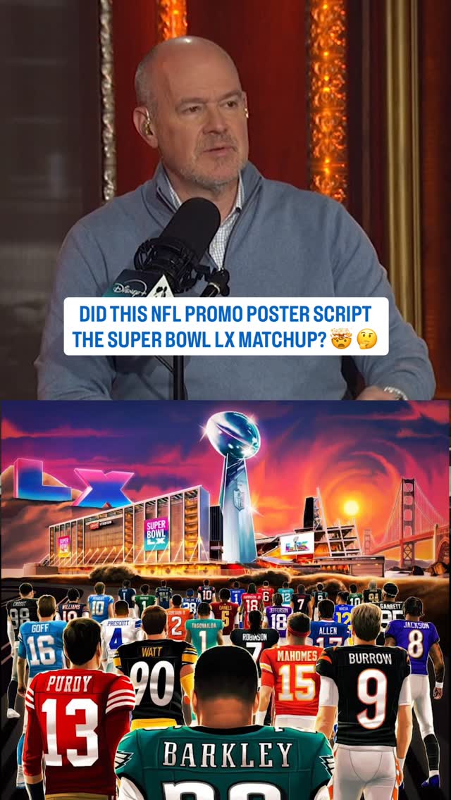Did the NFL predict the Super Bowl LX matchup with this promo poster that released way back on September 4th 👀 🤯