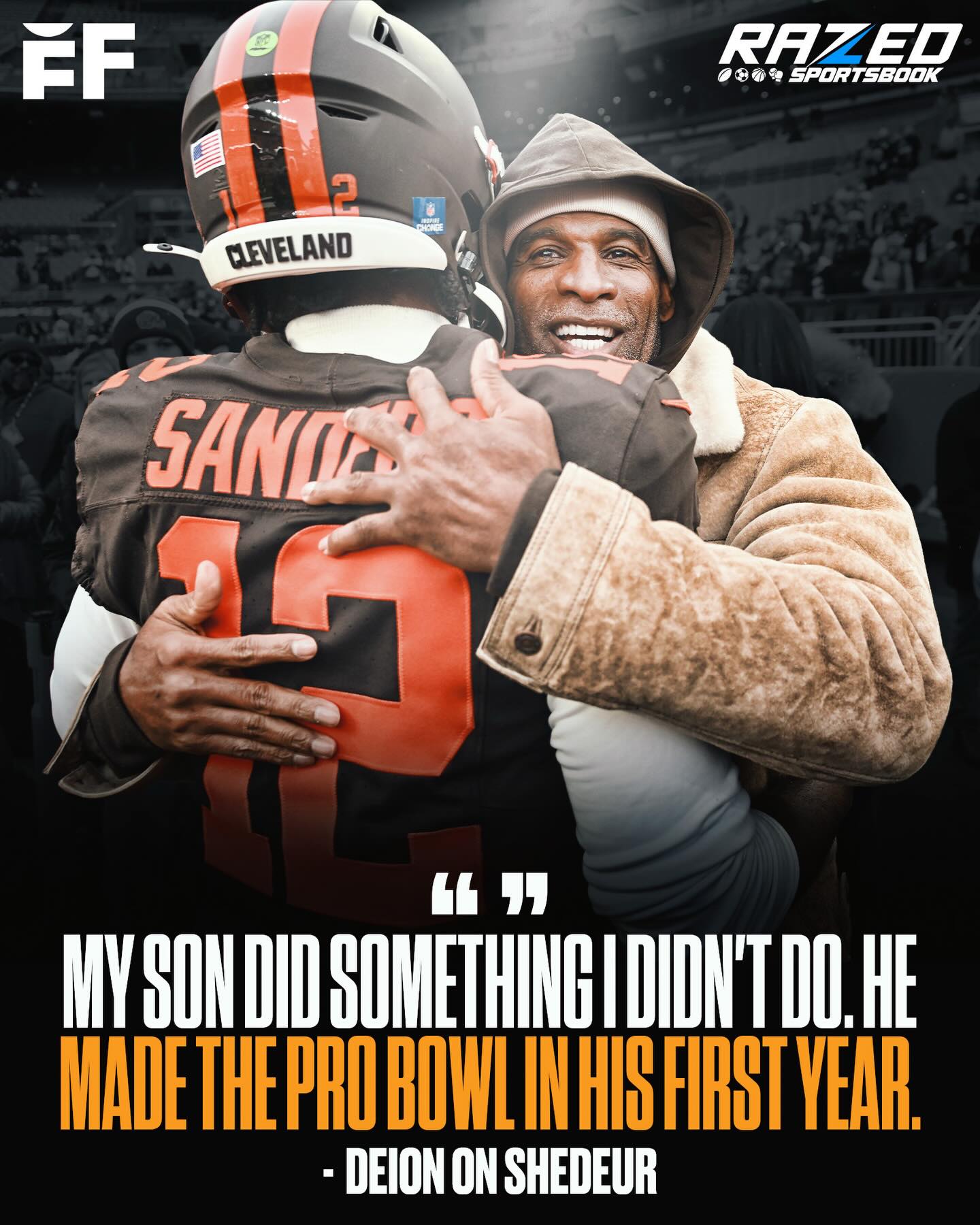 Deion Sanders says his son, Shedeur Sanders, deserves praise for making the Pro Bowl in his first NFL season, something he didn’t do as a player, and says the selection isn’t just a fan vote. 

“My son did something I didn’t do. He made the Pro Bowl in his first year. I made it in my third year. He made it in his first year, so he got that on me right now,” Deion said. 

“Most people don’t know it’s a percentage of the major percentage is from the coaches and the players, their selection. Then the fans get a smaller percentage of votes, like 40%, 40%, 20%, you know, it’s like that. So that has to be noted that the coaches, players, then the fans. It’s not just a fan thing.”

(via ‘We Got Time Today’)