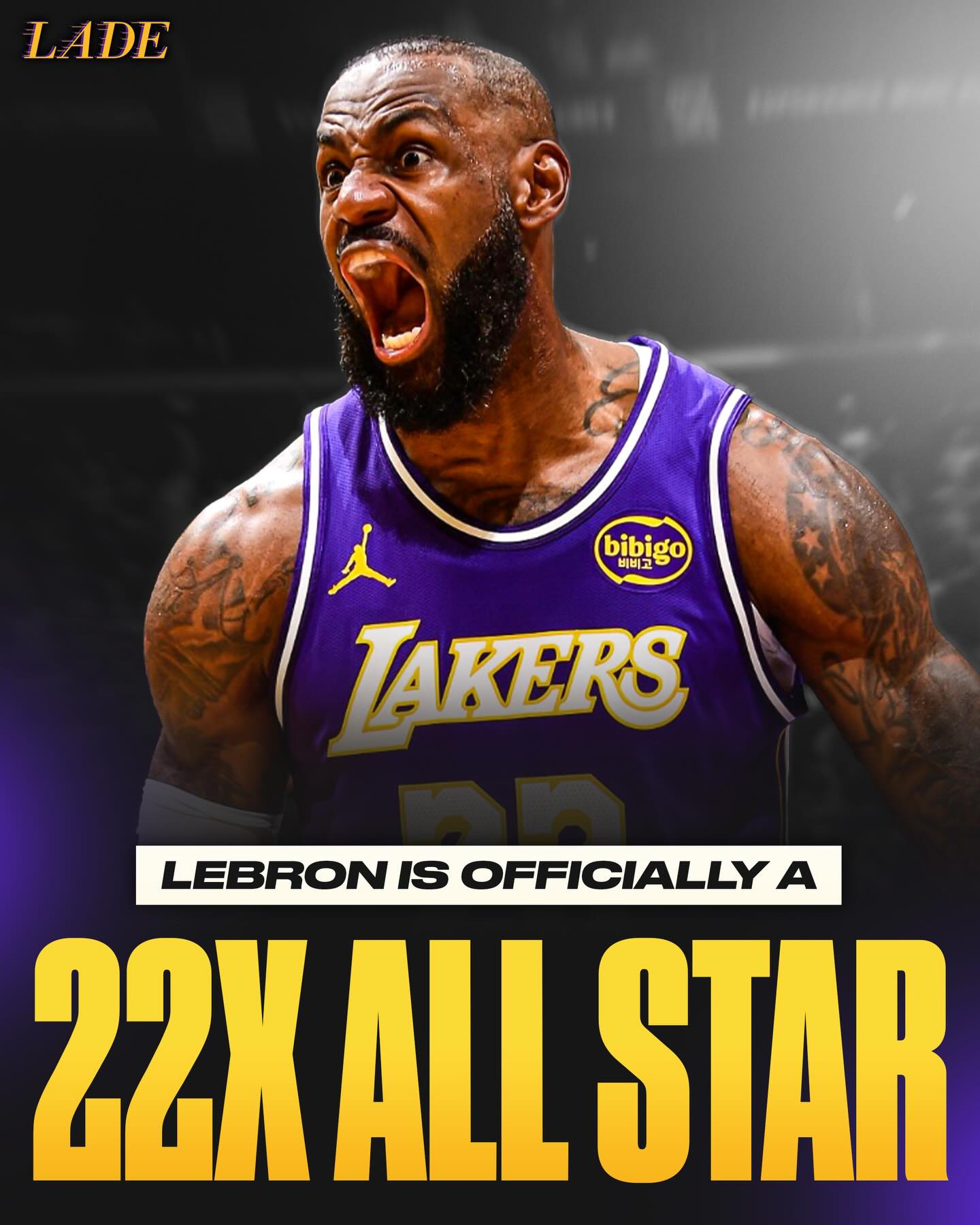 BREAKING: LeBron is officially a 22x NBA All-Star 🤯

The ONLY season he wasn’t selected as an All-Star was his rookie season 👑

This will be his FIRST time playing as a reserve 😳