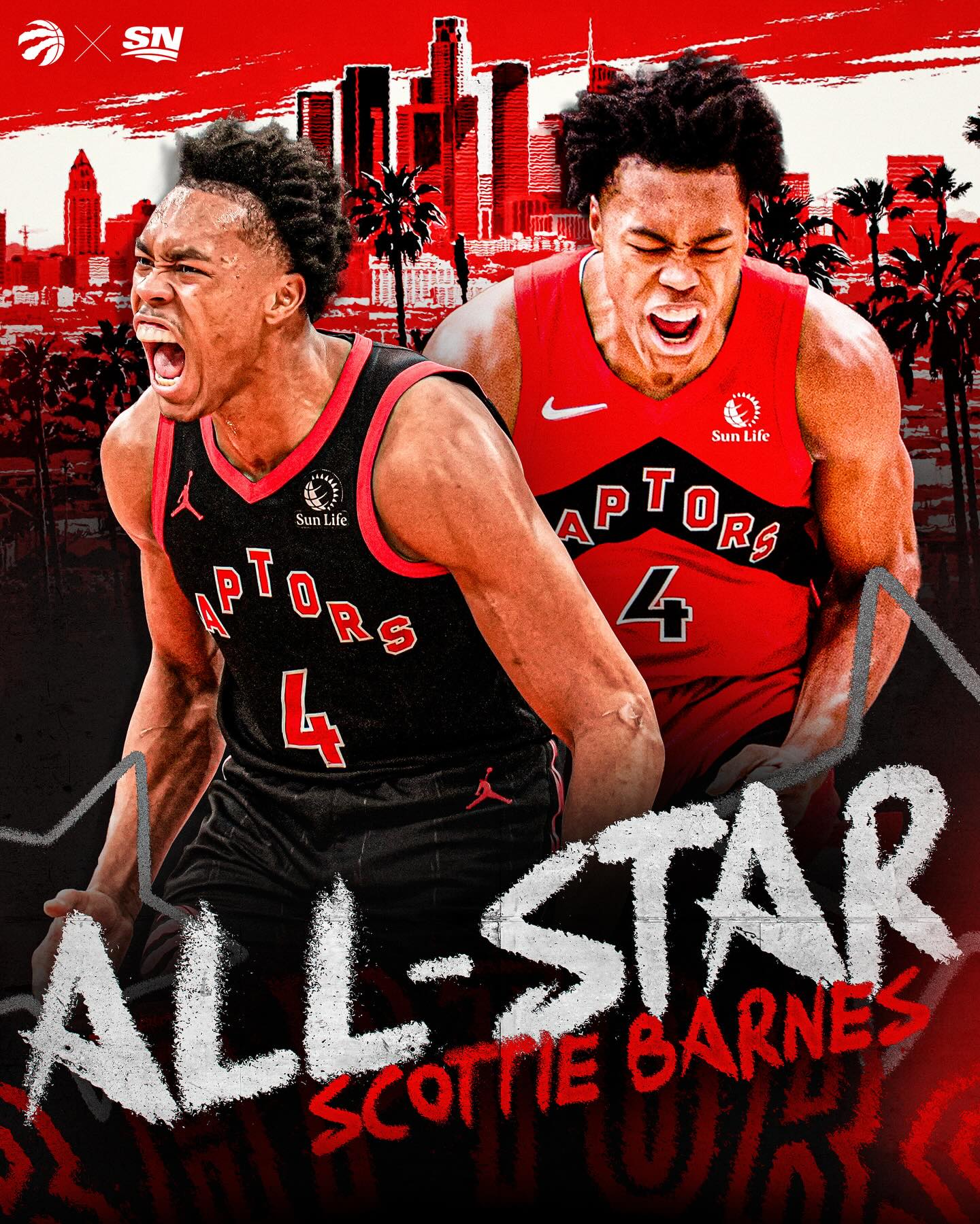 WELL EARNED, NO. 4! 🗣️

Scottie Barnes is taking his talents to the 2026 NBA All-Star Game ⭐️