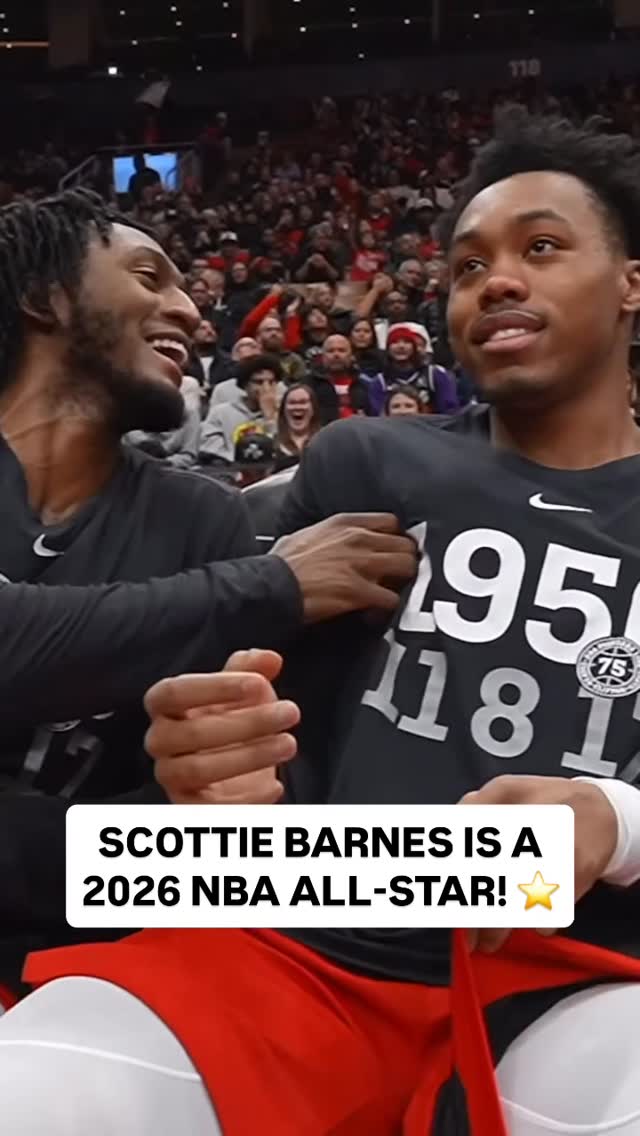 The @raptors celebrate @ya.boy.scottie’s 2026 NBA All-Star selection 👏 UTA/TOR • NBA League Pass • <link in bio>