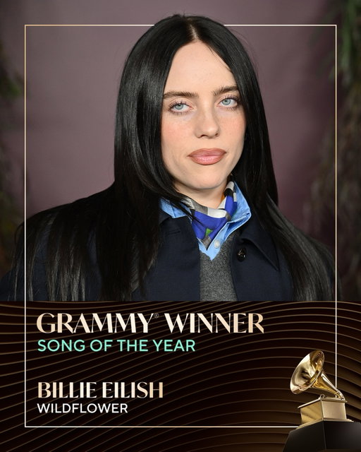 Congrats 2026 GRAMMYS Song Of The Year winner - WILDFLOWER” @billieeilish.