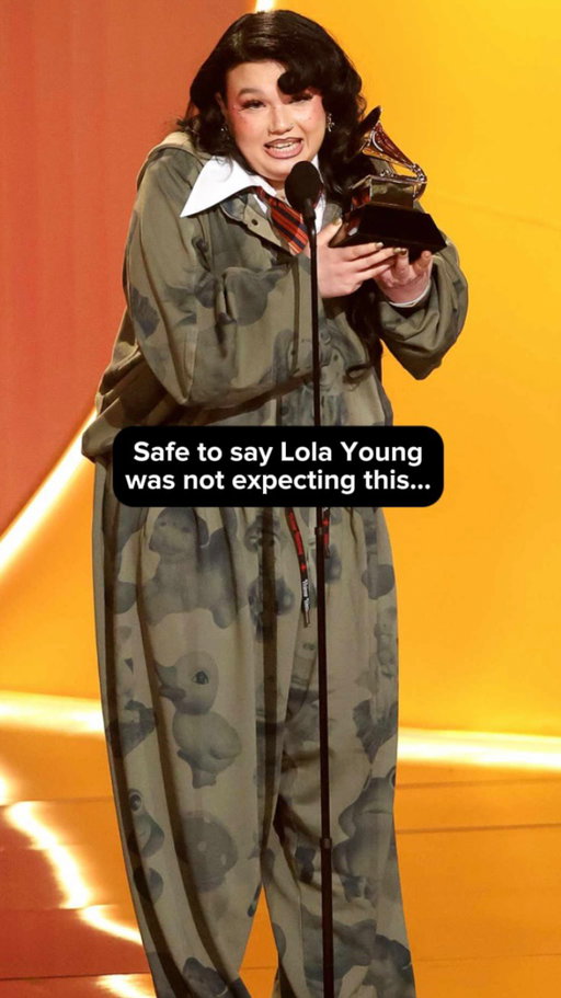 the realest reaction to a #GRAMMY win we’ve ever seen. 🥹 Congratulations @lolayounggg on your FIRST #GRAMMYs win for Best Pop Solo Performance with “Messy”!
