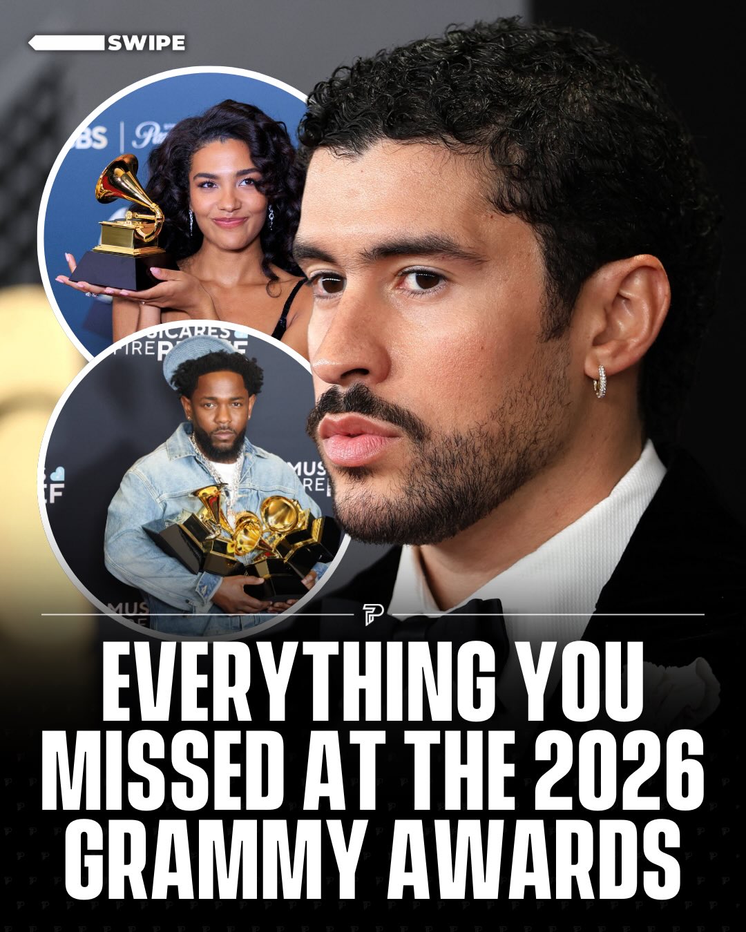 The 2026 Grammy Awards have wrapped, with the biggest trophies going to some of the most talked about projects of the year. Bad Bunny won Album of the Year for Debí Tirar Más Fotos, Billie Eilish took Song of the Year for Wildflower, and Olivia Dean was named Best New Artist.

Kendrick Lamar and SZA won Record of the Year for Luther, and Kendrick also made history by becoming the most awarded rapper in Grammys history with 26 total wins. Lady Gaga also had a big night, including Best Pop Vocal Album for Mayhem.

#Pubity #Viral #Music
