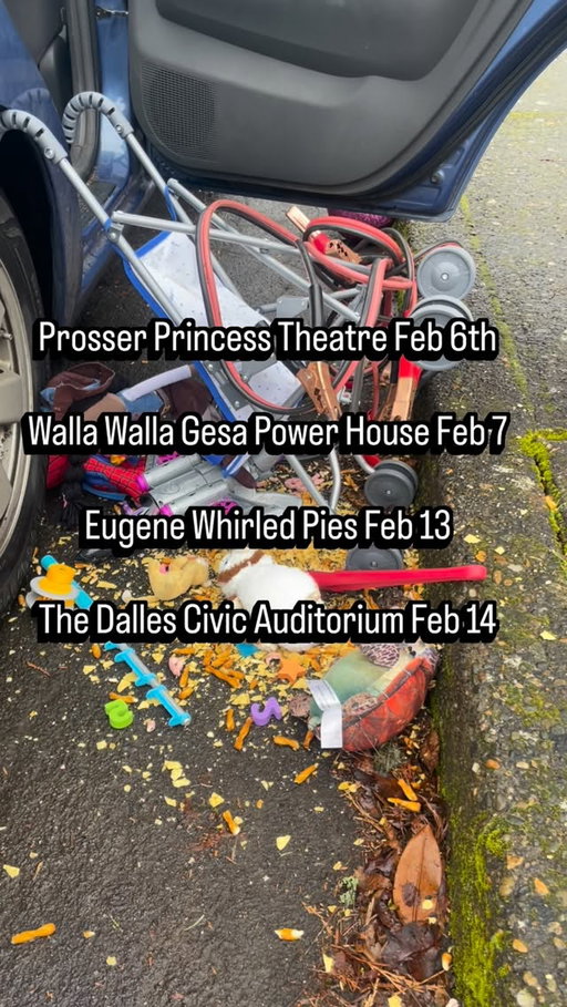Prosser, Feb 6
Walla Walla, Feb 7
Eugene Feb 13
The Dalles Feb 14
