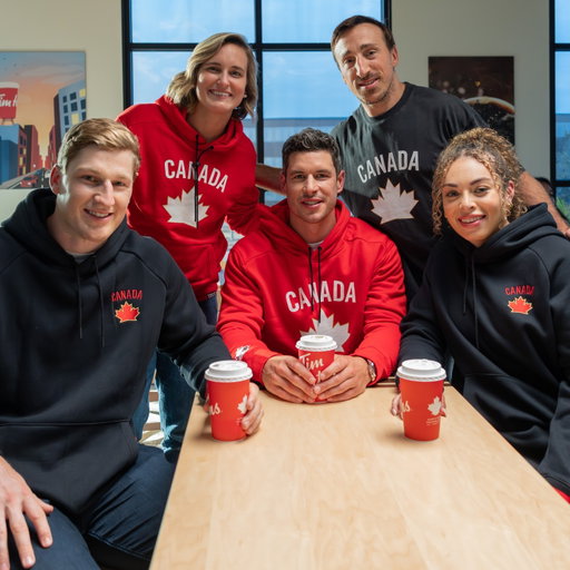 Stray pucks, no milk left, and Brad enjoying teatime… Team Canada has officially moved in. 

Unpack your pride with new Team Canada Hockey Cards! Now available at Tims.
@teamcanada @hockeycanada @nhlpa @upperdecksports @bmarch63 @mackinnon29 @nursey16 @pou29 

© 2026 Canadian Olympic Committee. Hockey Canada™. © NHLPA. © NHLAA. © The Upper Deck Company. © Tim Hortons, 2026