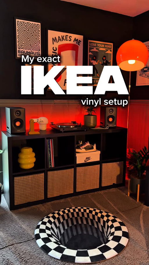 My exact IKEA vinyl setup 🖤 affordable, smart storage and warm lighting.

Perfect for beginners or bedrooms, Save this for later!

#vinylsetup #recordplayer #turntable #ikeahack #ikeaideas